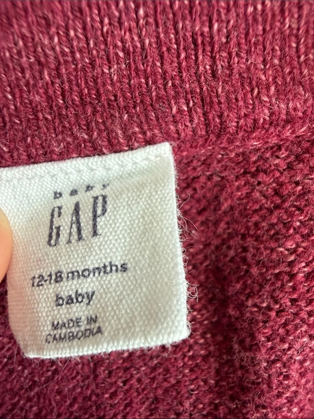 GAP cozy burgundy